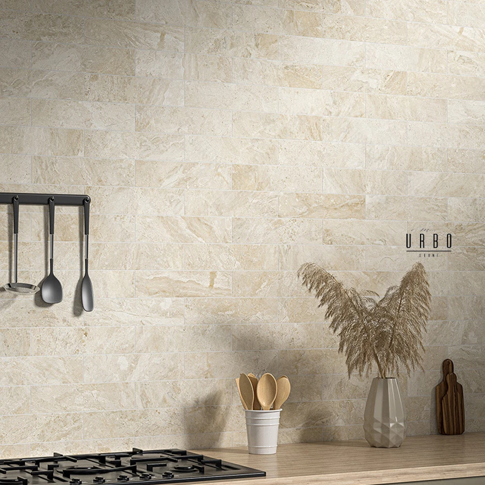 Marmur Plytki cegiełki marmurowe bezowe kremowe outlet wyprzedaz na sciane na podloge do łazienki do kuchni plytki elewacyjne producent hurtownia kamienia Mia Urbo Marble Marmuras Mramor Marmor WHOLESALE QUEEN (7).webp