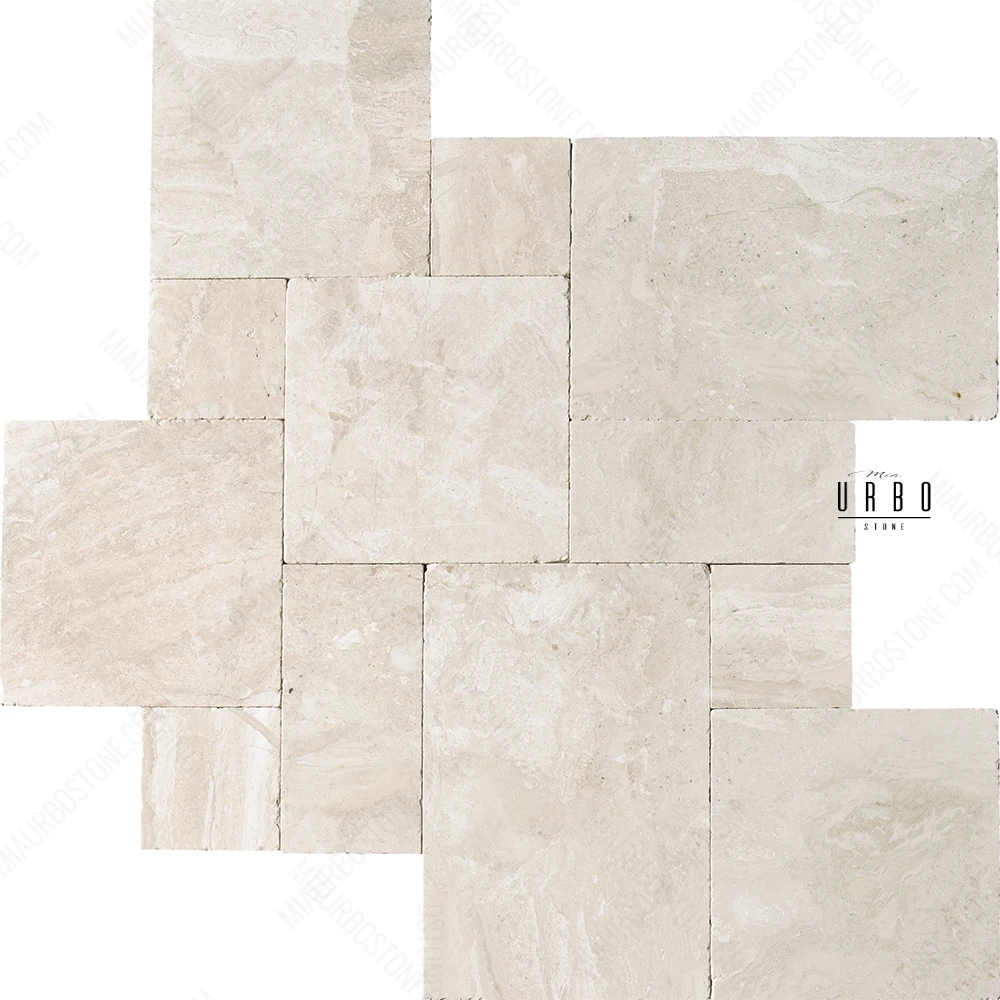 Marmur Plytki marmurowe komplet rzymski ukladanka rzymska bezowe antykowane kremowe outlet wyprzedaz na podloge do łazienki do kuchni producent hurtownia kamienia Mia Urbo Marble Marmuras Mramor Marmor WHOLESALE Q.webp