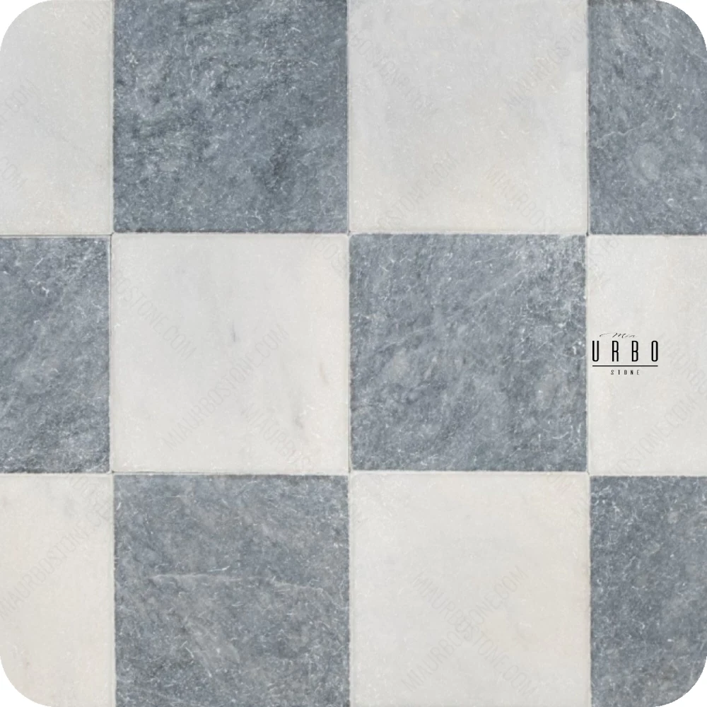 Marmur Plytki marmurowe SZARE NIEBIESKIE szachownica vintage antykowane outlet wyprzedaz na podloge do łazienki do kuchni producent hurtownia kamienia Mia Urbo Marble Marmuras Mramor Marmor WHOLESALE BLUE (2).webp