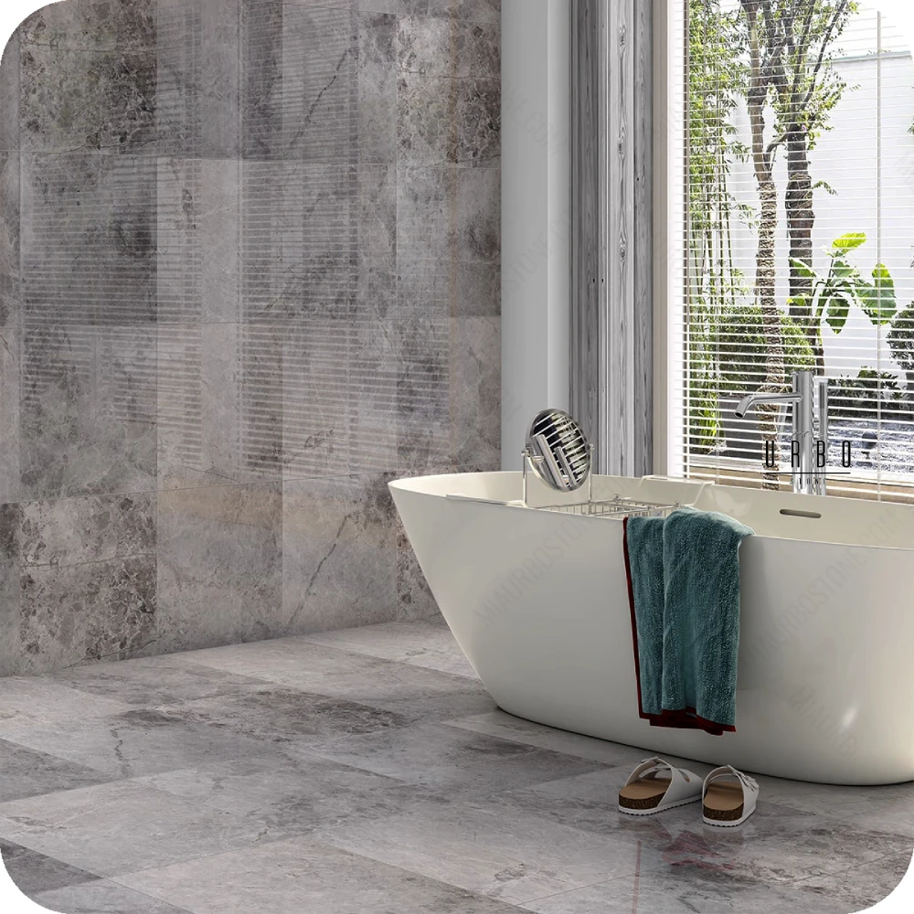 Marmur Plytki marmurowe SZARE szlifowane matowe satynowe 60x40 glamour outlet wyprzedaz na podloge do łazienki do kuchni producent hurtownia kamienia Mia Urbo Marble Marmuras Mramor Marmor WHOLESALE TUNDRA GRE (8).webp