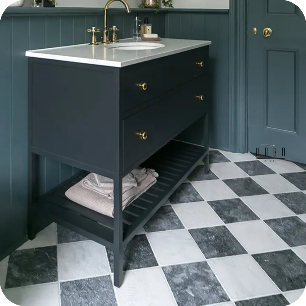 Marmur Plytki marmurowe Biale antykowane bebnowane 20x20 szachownica rustykalne vintage outlet wyprzedaz na podloge do łazienki do kuchni producent hurtownia kamienia Mia Urbo Marble Marmuras Mramor Marmor WHO (3).webp