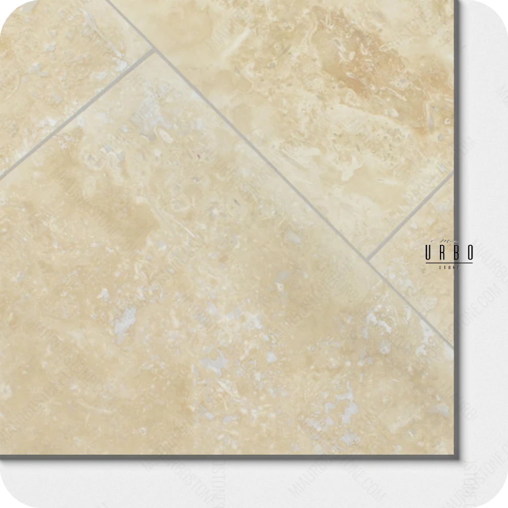 Trawertyn Plytki BEZOWE Classic Light Satino Wypelniane 61x61 boho japandi farmhouse outlet wyprzedaz producent hurt kamienia Mia Urbo Travertin Travertinas Травертин WHOLESALE (2).webp