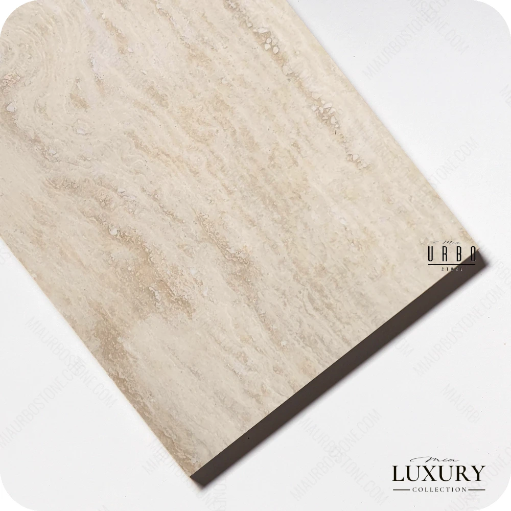 Trawertyn Plytki trawertynowe Blanc Classic Satino wypelniane Antykowane bebnowane matowe rustykalne klasyczne boho japandi farmhouse outlet wyprzedaz producent hurt kamienia Mia Urbo Travertin Travertinas Траверт.webp