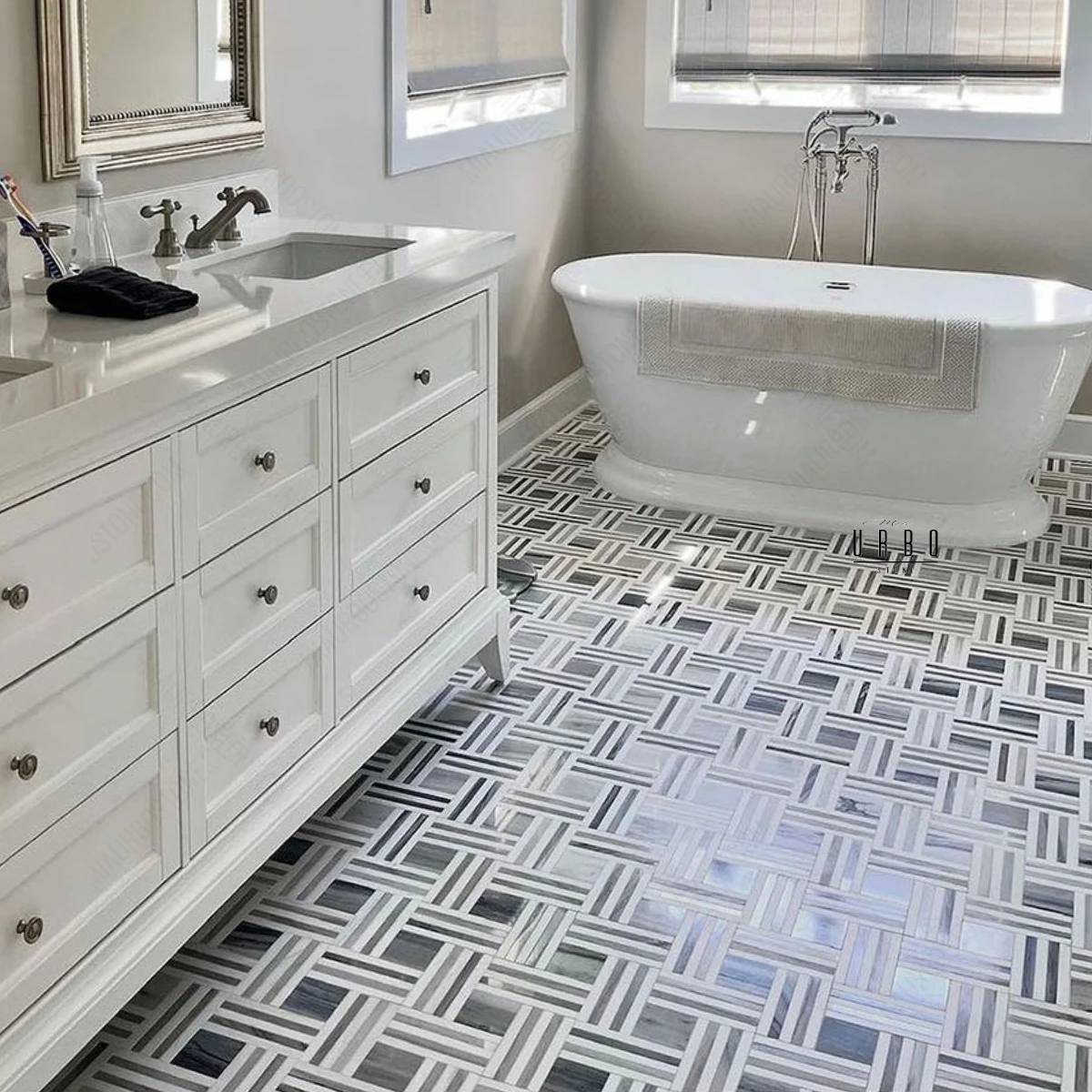 Mozaika Marmurowa Modern Basket geometryczna premium wykonczenie wnetrz mozaika Mia Urbo Stone.webp