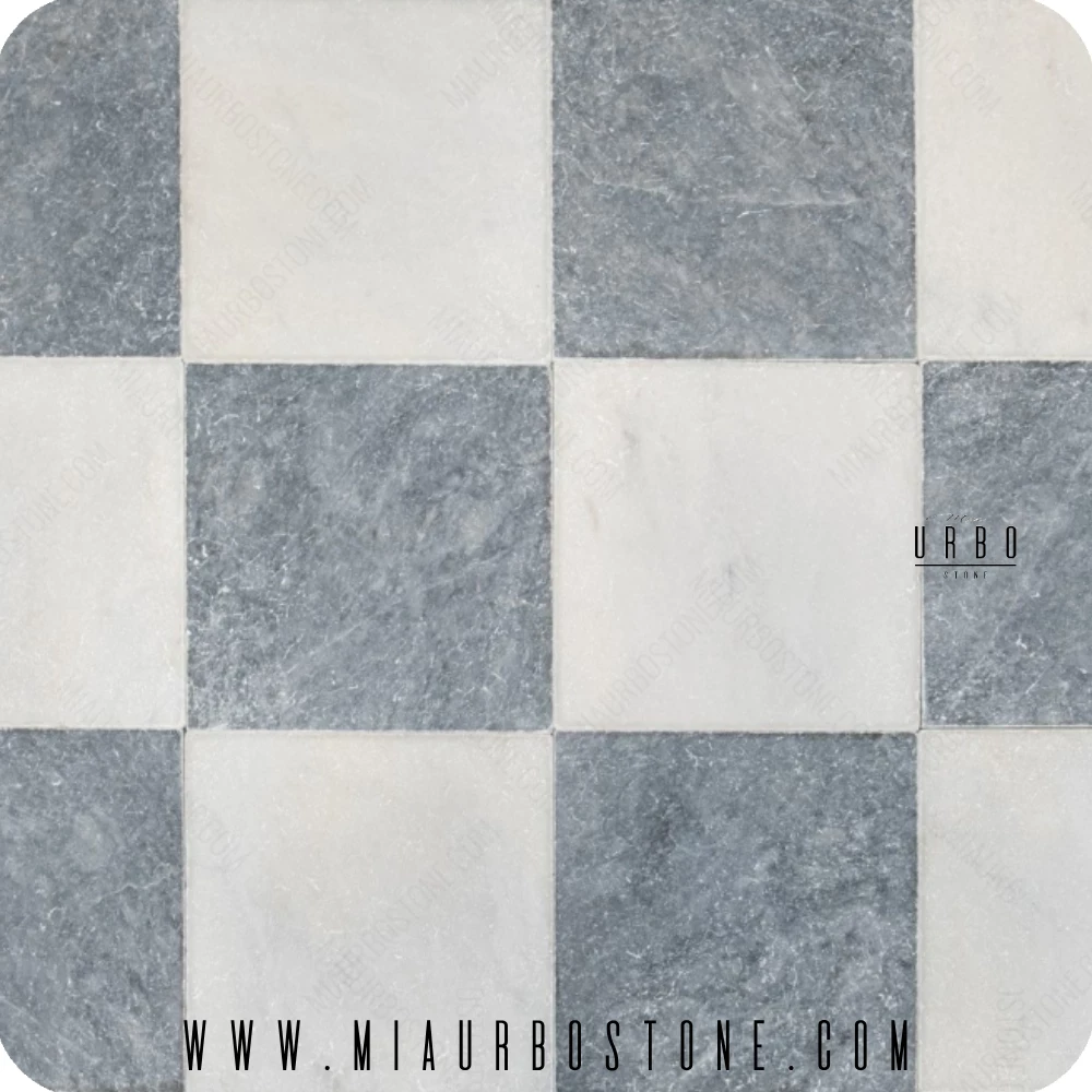 Szachownica marmurowa blue avalon 30x30 20x20 10x10 antykowana rustykalna plytka marmur Mia Urbo Stone.webp