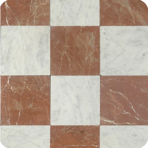 Szachownica marmurowa czerwono biala 30x30 20x20 10x10 antykowana szlifowana matowa rustykalna plytka marmur Mia Urbo Stone (1).webp